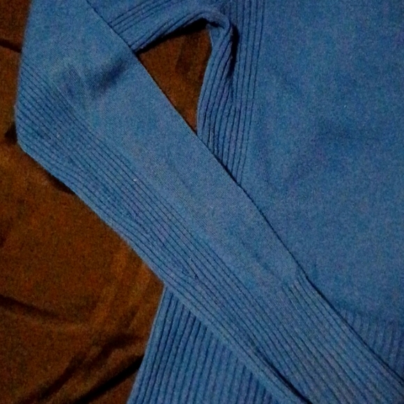 Express Design Studio, Royal Blue button-down sweater. Sz Med. - Picture 3 of 4